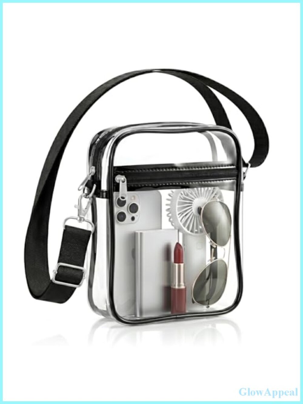 Clear Crossbody Bag Stadium Approved PVC Waterproof Concert Purse